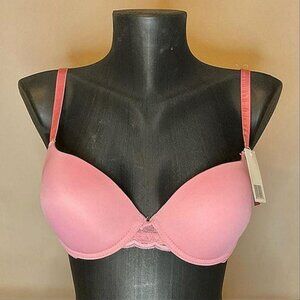 Coral colored Gentle Push-Up Bra